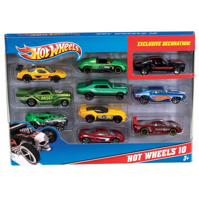 Hot Wheels Pack 10 vehicles