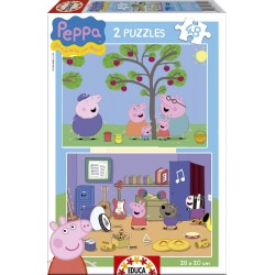 Puzle 2x48 Peppa Pig