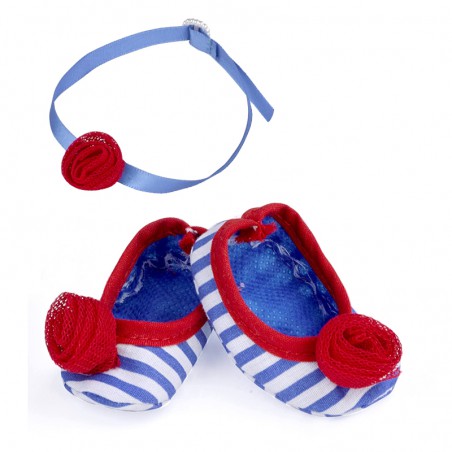 Nenuco sabates i accessoris: blau i vermell