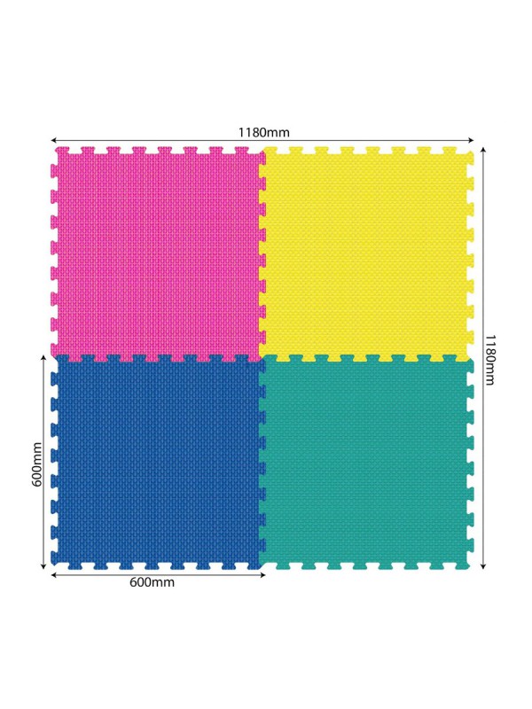 Puzzle eva colors llisos 4 peces grans