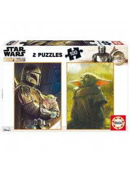 Set de 2 puzles de STAR WARS THE MANDALORIAN de 100 peces