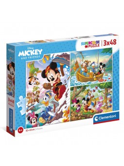 Set de 3 puzles de Mickey i els seus Amics de 48 Peces
