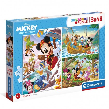 Set de 3 puzles de Mickey i els seus Amics de 48 Peces