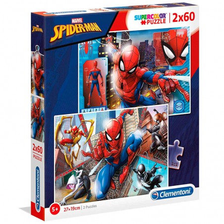 Set de 2 puzles Spiderman de 60 peces