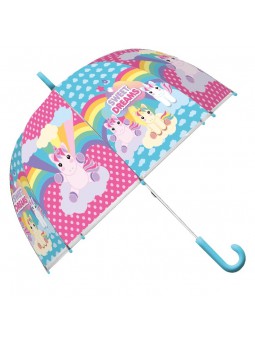Paraigua transparent tipus campana Unicorn Sweet Dreams
