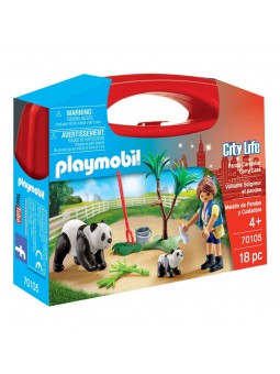 Playmobil® Maletí Pandes i cuidadora