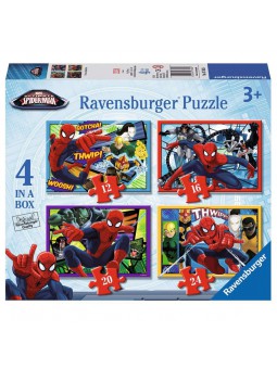 Set de 4 puzles progressius de Spiderman