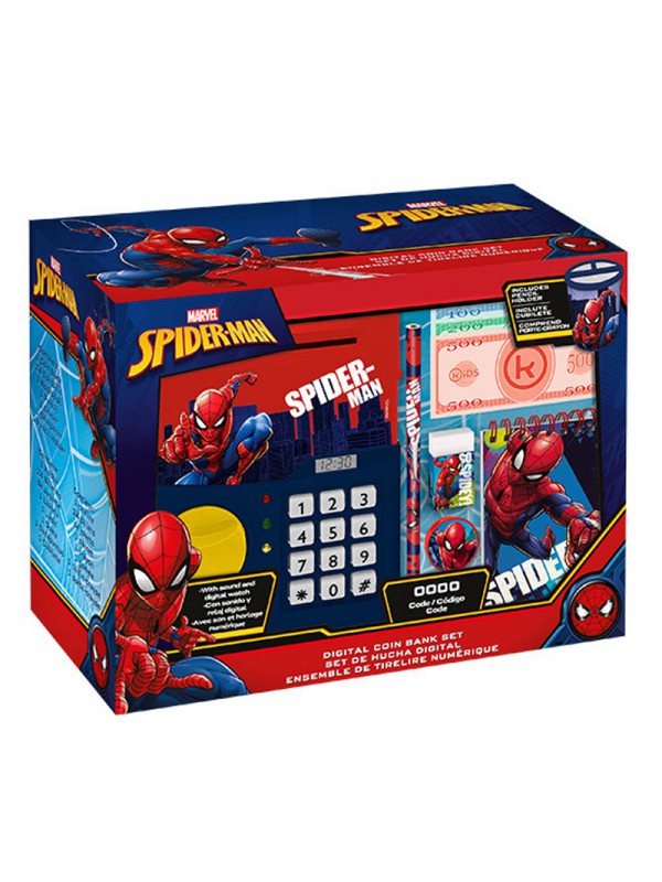 Guardiola digital amb rellotge Spiderman