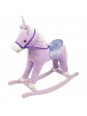 Cavall unicorn balancí peluix lila