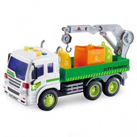 Camió de reciclatge amb fricció i so, escala 1:16
