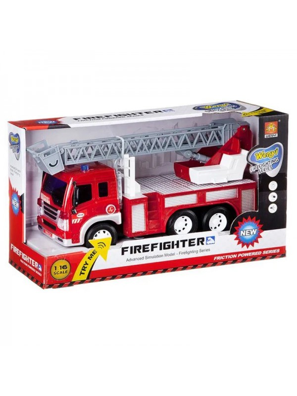 Camió de bombers amb llum i so, escala 1:16