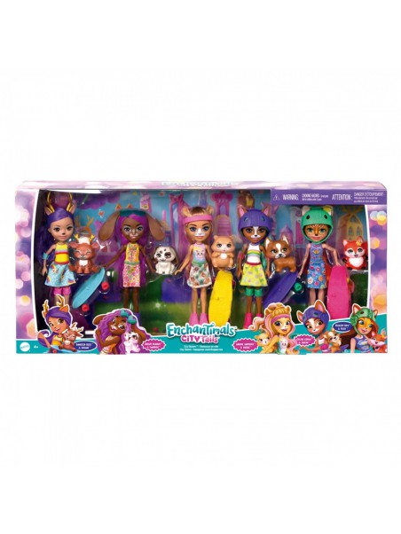 City Tails Pack de 5 Nines amb Mascotes d'Enchantimals