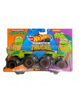Pack 2 Monster Truck "TMNT Michelangelo" i "TMNT Donatello" de Hot Wheels