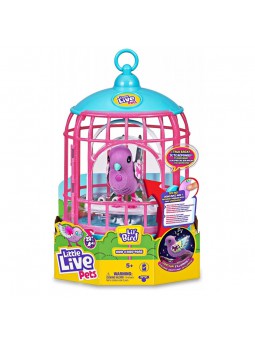 Gàbia amb ocellet xerraire de Little Live Pets